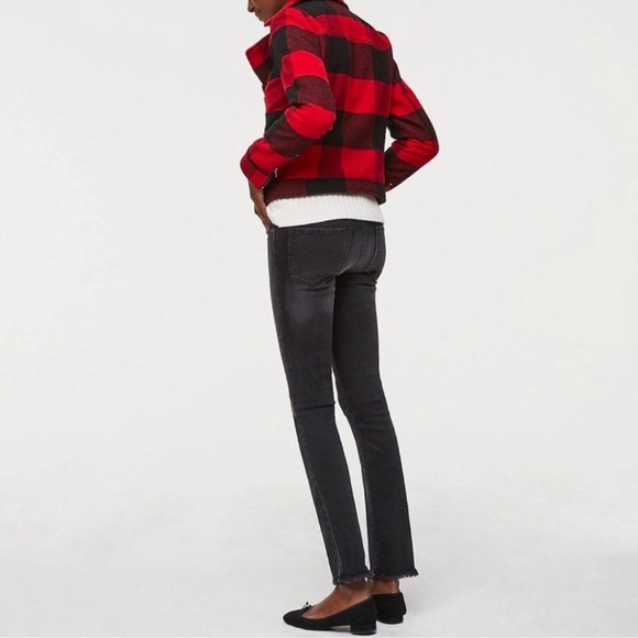 LOFT Buffalo Plaid Moto Jacket - Picture 3 of 10